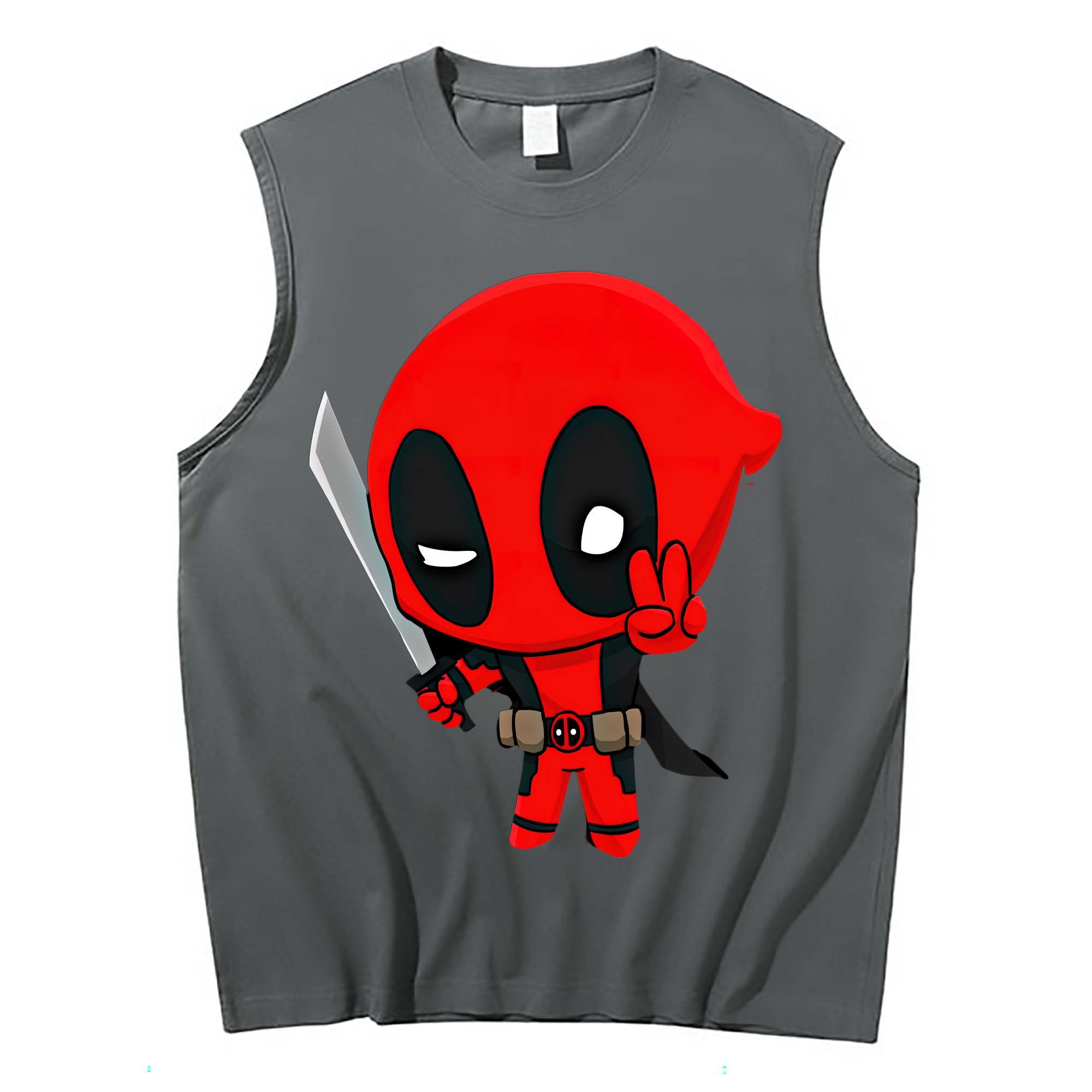 （画像用） Deadpool デッドプール コットン100％タンクトップ（フロントプリント）